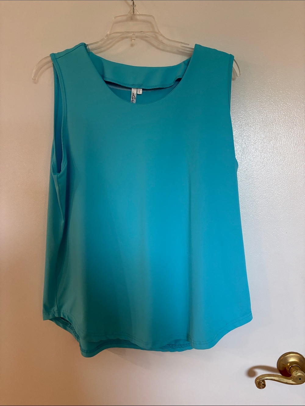 Lulu-B Sleeveless Tank Top in Turquoise Blue size L